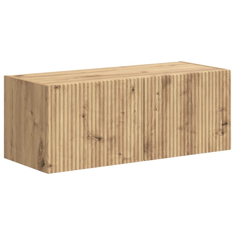 Casa si Gradina - Mobilier - Comode si corpuri - Comode - Set comoda TV Pe perete 3 pcs Stejar Artizanal Lemn compozit - Infinity.ro
