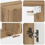 Casa si Gradina - Mobilier - Comode si corpuri - Comode - Set comoda TV Pe perete 3 pcs Stejar Artizanal Lemn compozit - Infinity.ro