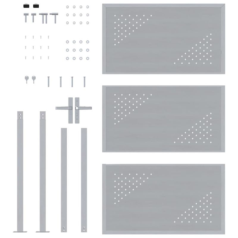 Casa si Gradina - Constructii - Usi interior, exterior si garaj - Usi garaj - Poarta de gradina Argintiu 100 x 150 cm Otel inoxidabil - Infinity.ro