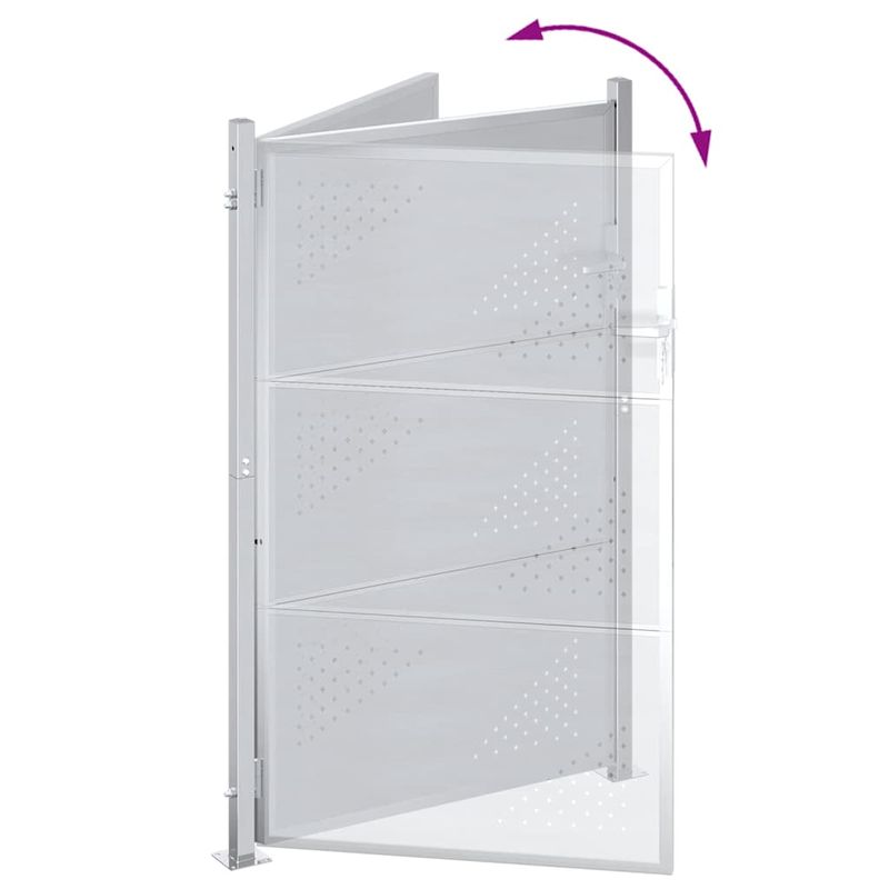 Casa si Gradina - Constructii - Usi interior, exterior si garaj - Usi garaj - Poarta de gradina Argintiu 100 x 150 cm Otel inoxidabil - Infinity.ro