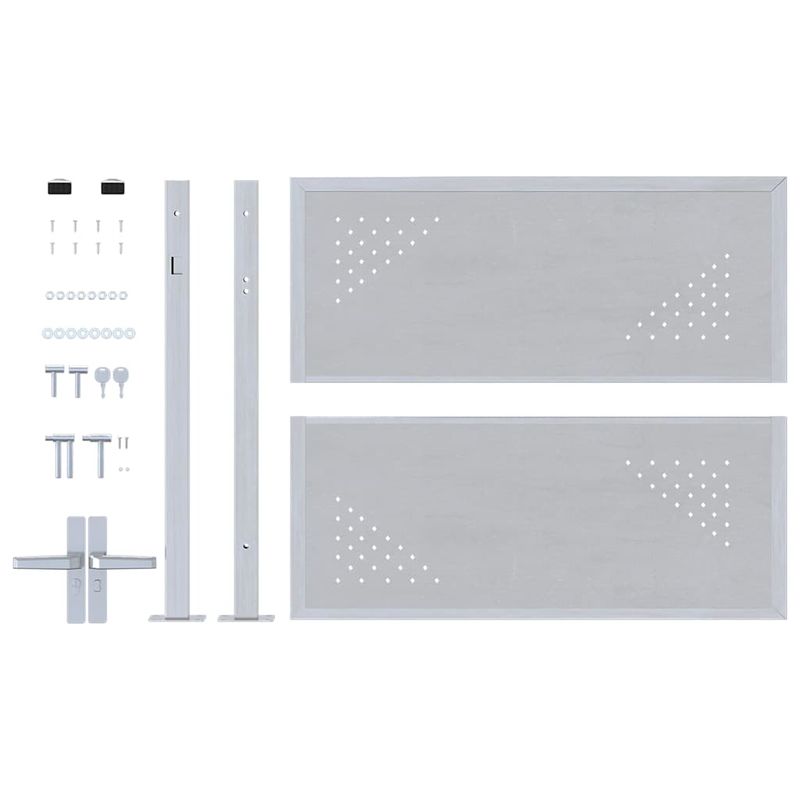 Casa si Gradina - Constructii - Usi interior, exterior si garaj - Usi garaj - Poarta de gradina Argintiu 100 x 75 cm Otel inoxidabil - Infinity.ro