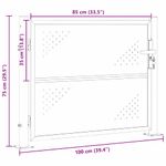 Casa si Gradina - Constructii - Usi interior, exterior si garaj - Usi garaj - Poarta de gradina Argintiu 100 x 75 cm Otel inoxidabil - Infinity.ro