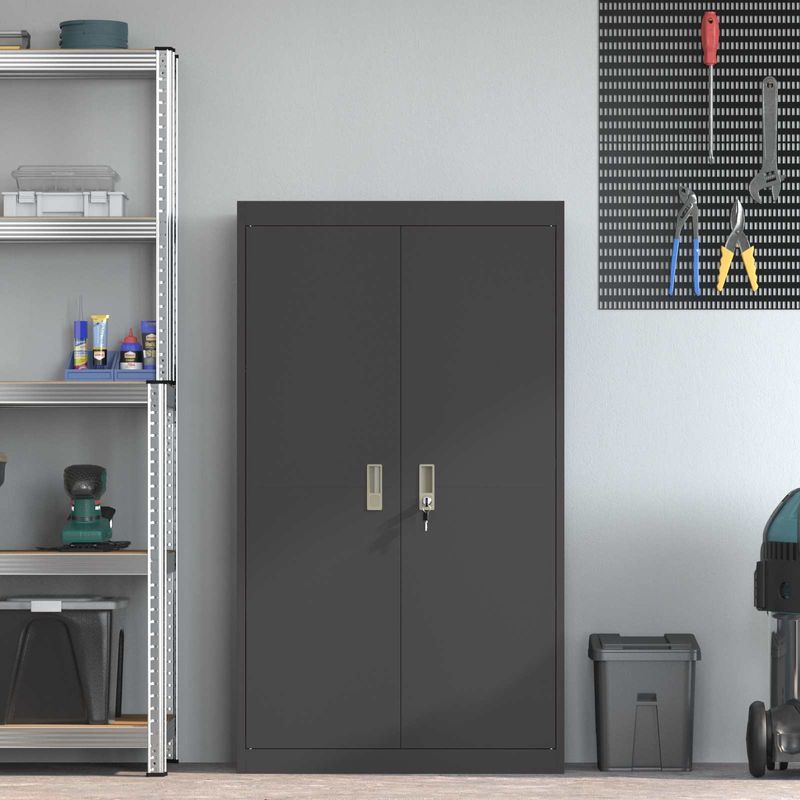 Casa si Gradina - Mobilier - Dulapuri si sifoniere - Dulapuri - Dulap de depozitare cu depozitare 2 pcs Negru 80 x 40 x 140 cm - Infinity.ro