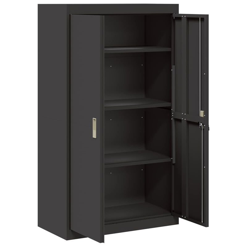 Casa si Gradina - Mobilier - Dulapuri si sifoniere - Dulapuri - Dulap de depozitare cu depozitare 2 pcs Negru 80 x 40 x 140 cm - Infinity.ro