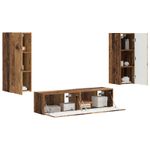 Casa si Gradina - Mobilier - Comode si corpuri - Comode - Set comoda TV Pe perete 2 pcs Lemn vechi Lemn compozit - Infinity.ro