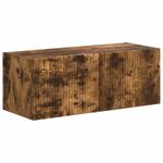 Casa si Gradina - Mobilier - Comode si corpuri - Comode - Set comoda TV Pe perete 4 pcs Stejar fumuriu Lemn compozit - Infinity.ro