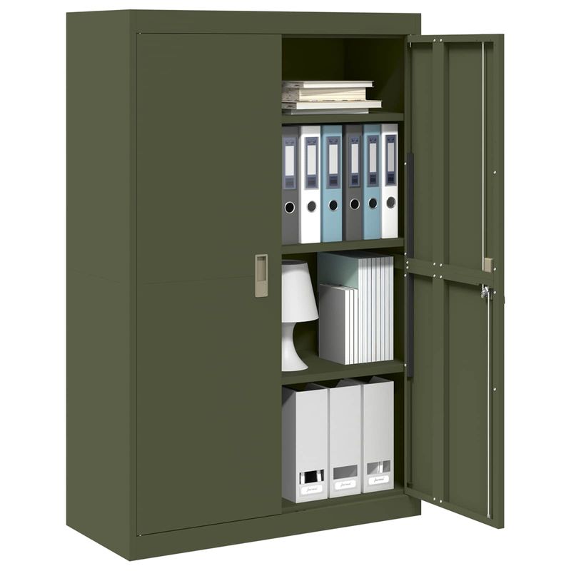 Casa si Gradina - Mobilier - Dulapuri si sifoniere - Dulapuri - Dulap de depozitare 2 pcs Verde masliniu 90 x 40 x 140 cm - Infinity.ro