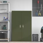 Casa si Gradina - Mobilier - Dulapuri si sifoniere - Dulapuri - Dulap de depozitare 2 pcs Verde masliniu 90 x 40 x 140 cm - Infinity.ro