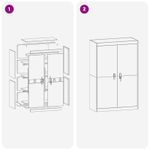 Casa si Gradina - Mobilier - Dulapuri si sifoniere - Dulapuri - Dulap de depozitare 2 pcs Verde masliniu 90 x 40 x 140 cm - Infinity.ro
