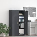 Casa si Gradina - Mobilier - Dulapuri si sifoniere - Dulapuri - Dulap de depozitare 2 pcs Antracit 80 x 40 x 140 cm - Infinity.ro