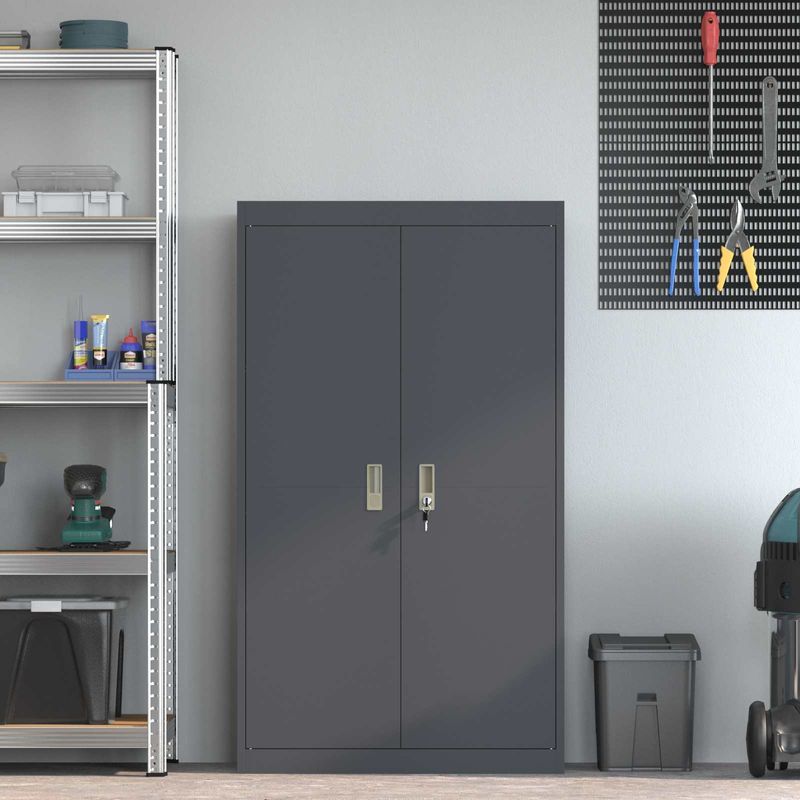Casa si Gradina - Mobilier - Dulapuri si sifoniere - Dulapuri - Dulap de depozitare 2 pcs Antracit 80 x 40 x 140 cm - Infinity.ro