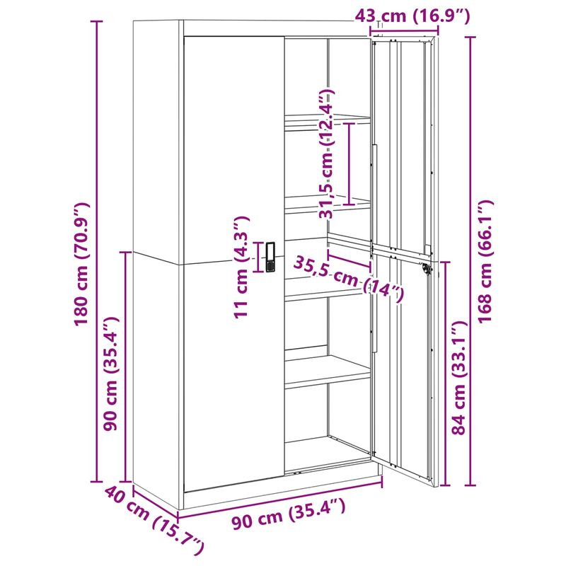 Casa si Gradina - Mobilier - Dulapuri si sifoniere - Dulapuri - Dulap de depozitare 2 pcs Galben mustar 90 x 40 x 180 cm - Infinity.ro