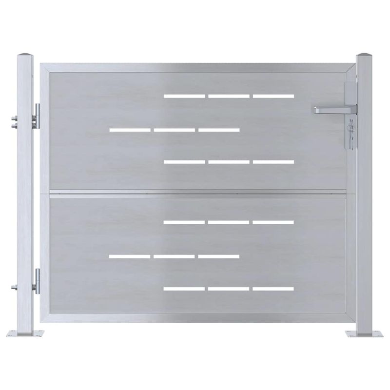 Casa si Gradina - Constructii - Usi interior, exterior si garaj - Usi garaj - Poarta de gradina Argintiu 100 x 75 cm Otel inoxidabil - Infinity.ro