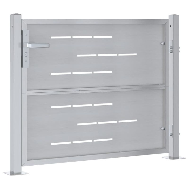 Casa si Gradina - Constructii - Usi interior, exterior si garaj - Usi garaj - Poarta de gradina Argintiu 100 x 75 cm Otel inoxidabil - Infinity.ro