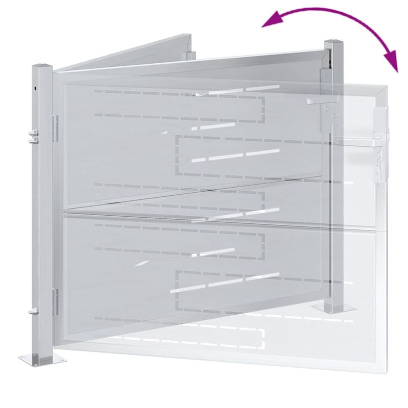 Casa si Gradina - Constructii - Usi interior, exterior si garaj - Usi garaj - Poarta de gradina Argintiu 100 x 75 cm Otel inoxidabil - Infinity.ro