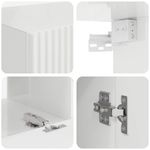 Casa si Gradina - Mobilier - Comode si corpuri - Comode - Set comoda TV Pe perete 2 pcs Alb lucios Lemn compozit - Infinity.ro