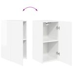 Casa si Gradina - Mobilier - Comode si corpuri - Comode - Set comoda TV Pe perete 2 pcs Alb lucios Lemn compozit - Infinity.ro