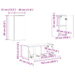 Casa si Gradina - Mobilier - Comode si corpuri - Comode - Set comoda TV Pe perete 2 pcs Alb lucios Lemn compozit - Infinity.ro