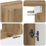Casa si Gradina - Mobilier - Comode si corpuri - Comode - Set comoda TV Pe perete 5 pcs Lemn Vechi Lemn compozit - Infinity.ro