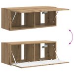 Casa si Gradina - Mobilier - Comode si corpuri - Comode - Set comoda TV Pe perete 4 pcs Lemn vechi Lemn compozit - Infinity.ro