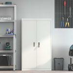 Casa si Gradina - Mobilier - Dulapuri si sifoniere - Dulapuri - Dulap de depozitare cu depozitare 2 pcs Alb 80 x 40 x 140 cm - Infinity.ro