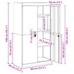 Casa si Gradina - Mobilier - Dulapuri si sifoniere - Dulapuri - Dulap de depozitare cu depozitare 2 pcs Alb 80 x 40 x 140 cm - Infinity.ro
