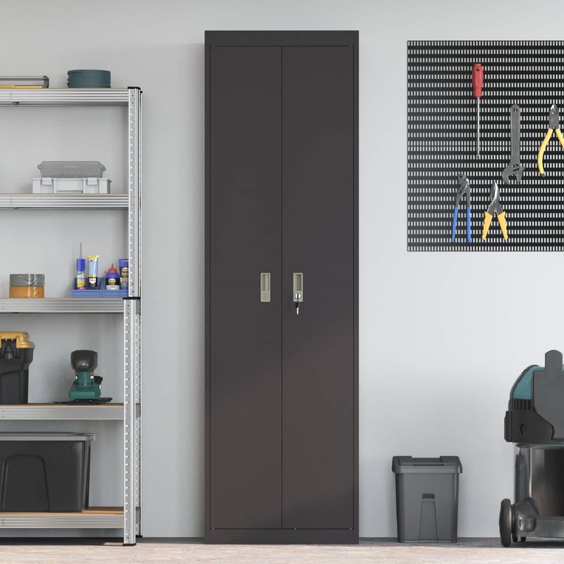 Casa si Gradina - Mobilier - Dulapuri si sifoniere - Dulapuri - Dulap de depozitare cu depozitare 2 pcs Negru 60 x 40 x 200 cm - Infinity.ro