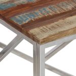 Casa si Gradina - Mobilier - Mese si birouri - Masute de cafea - Masuta de cafea otel inoxidabil argintiu si lemn masiv reciclat - Infinity.ro