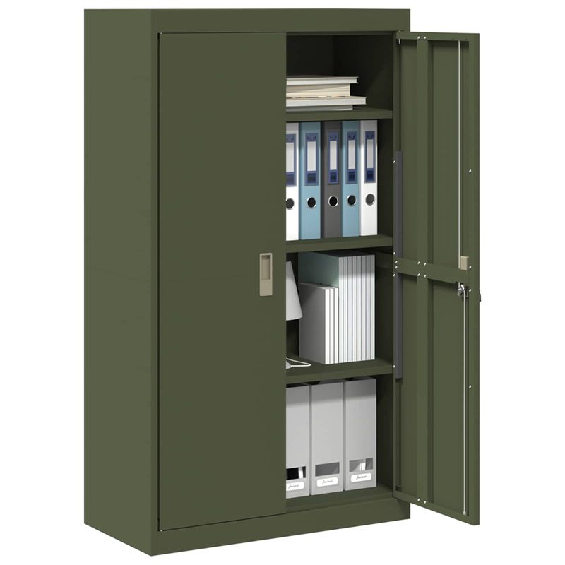 Casa si Gradina - Mobilier - Dulapuri si sifoniere - Dulapuri - Dulap de depozitare 2 pcs Verde masliniu 80 x 40 x 140 cm - Infinity.ro