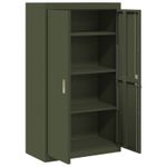 Casa si Gradina - Mobilier - Dulapuri si sifoniere - Dulapuri - Dulap de depozitare 2 pcs Verde masliniu 80 x 40 x 140 cm - Infinity.ro