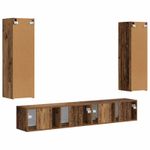 Casa si Gradina - Mobilier - Comode si corpuri - Comode - Set comoda TV Pe perete 3 pcs Lemn vechi Lemn compozit - Infinity.ro