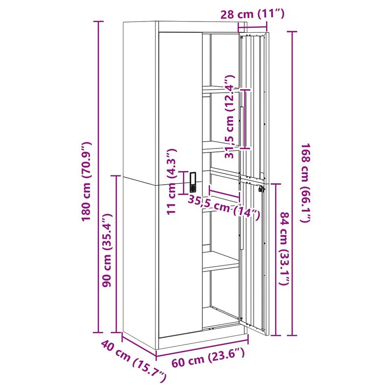 Casa si Gradina - Mobilier - Dulapuri si sifoniere - Dulapuri - Dulap de depozitare cu depozitare 2 pcs Roz 60 x 40 x 180 cm - Infinity.ro