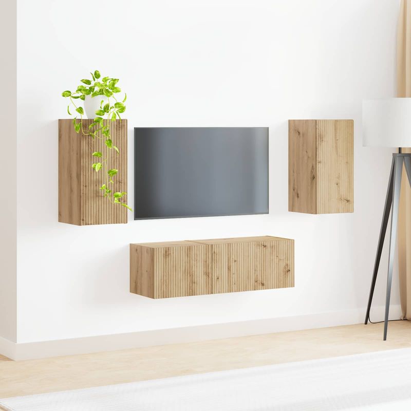 Casa si Gradina - Mobilier - Seturi de mobilier - Seturi living - Set de mobilier Stejar Artizanal 60 x 31 x 29,5 cm - Infinity.ro