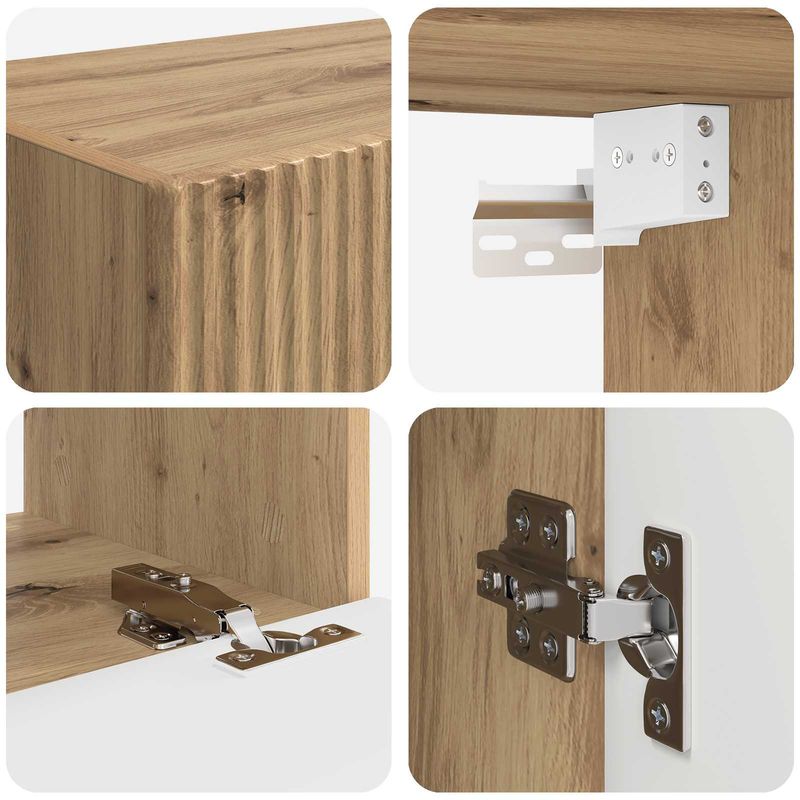 Casa si Gradina - Mobilier - Seturi de mobilier - Seturi living - Set de mobilier Stejar Artizanal 60 x 31 x 29,5 cm - Infinity.ro