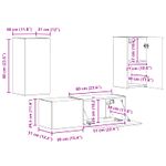 Casa si Gradina - Mobilier - Seturi de mobilier - Seturi living - Set de mobilier Stejar Artizanal 60 x 31 x 29,5 cm - Infinity.ro
