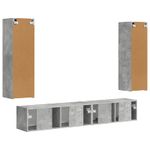 Casa si Gradina - Mobilier - Comode si corpuri - Comode - Set comoda TV Pe perete 3 pcs Gri din beton Lemn compozit - Infinity.ro