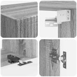 Casa si Gradina - Mobilier - Comode si corpuri - Comode - Set comoda TV Pe perete 3 pcs Gri Sonoma Lemn compozit - Infinity.ro