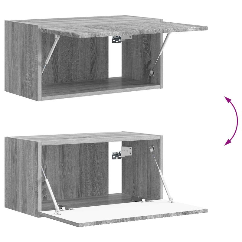 Casa si Gradina - Mobilier - Comode si corpuri - Comode - Set comoda TV Pe perete 3 pcs Gri Sonoma Lemn compozit - Infinity.ro