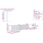 Casa si Gradina - Mobilier - Comode si corpuri - Comode - Set comoda TV Pe perete 3 pcs Gri Sonoma Lemn compozit - Infinity.ro