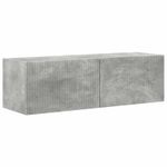 Casa si Gradina - Mobilier - Comode si corpuri - Comode - Set comoda TV Pe perete 5 pcs Gri din beton Lemn compozit - Infinity.ro