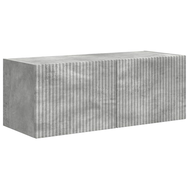 Casa si Gradina - Mobilier - Comode si corpuri - Comode - Set comoda TV Pe perete 5 pcs Gri din beton Lemn compozit - Infinity.ro