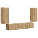 Casa si Gradina - Mobilier - Seturi de mobilier - Seturi living - Set de mobilier Stejar Artizanal 78,5 x 30 x 29,5 cm - Infinity.ro