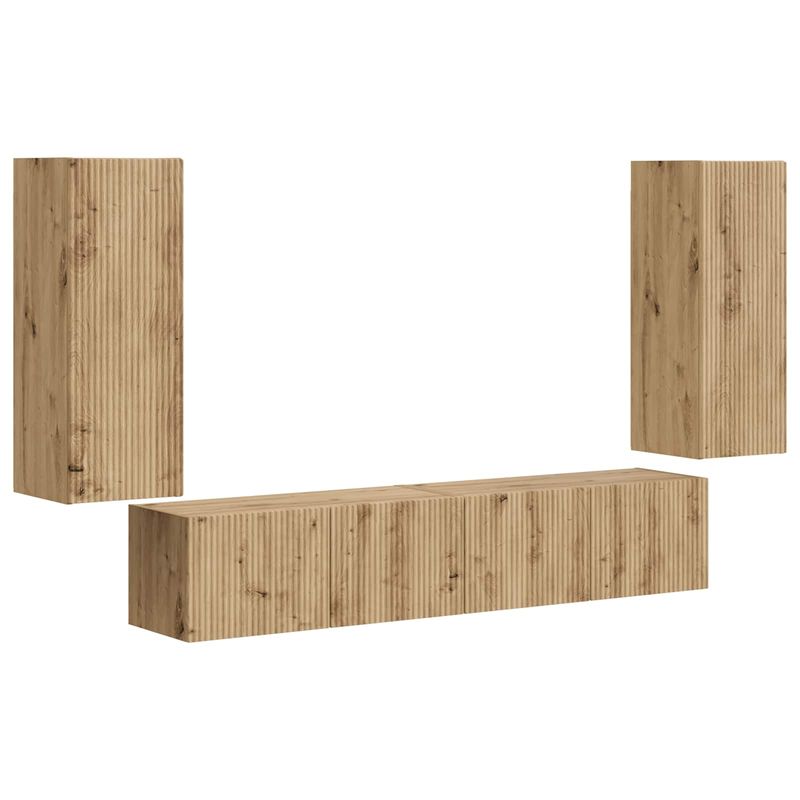 Casa si Gradina - Mobilier - Seturi de mobilier - Seturi living - Set de mobilier Stejar Artizanal 78,5 x 30 x 29,5 cm - Infinity.ro