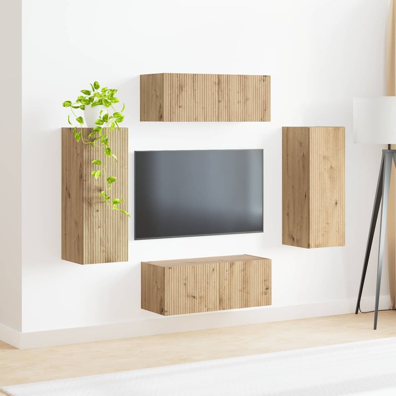 Casa si Gradina - Mobilier - Seturi de mobilier - Seturi living - Set de mobilier Stejar Artizanal 78,5 x 30 x 29,5 cm - Infinity.ro