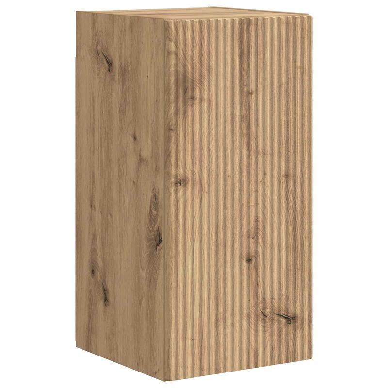 Casa si Gradina - Mobilier - Comode si corpuri - Comode - Set comoda TV Pe perete 5 pcs Stejar fumuriu Lemn compozit - Infinity.ro