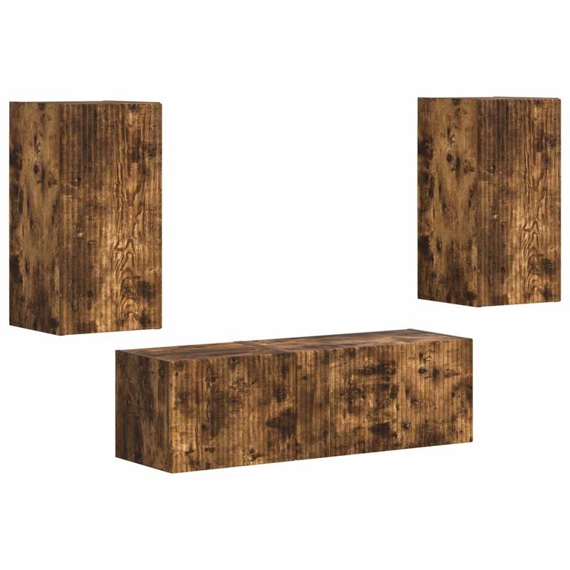 Casa si Gradina - Mobilier - Seturi de mobilier - Seturi living - Set de mobilier Stejar fumuriu 60 x 31 x 29,5 cm - Infinity.ro