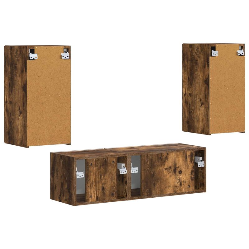 Casa si Gradina - Mobilier - Seturi de mobilier - Seturi living - Set de mobilier Stejar fumuriu 60 x 31 x 29,5 cm - Infinity.ro