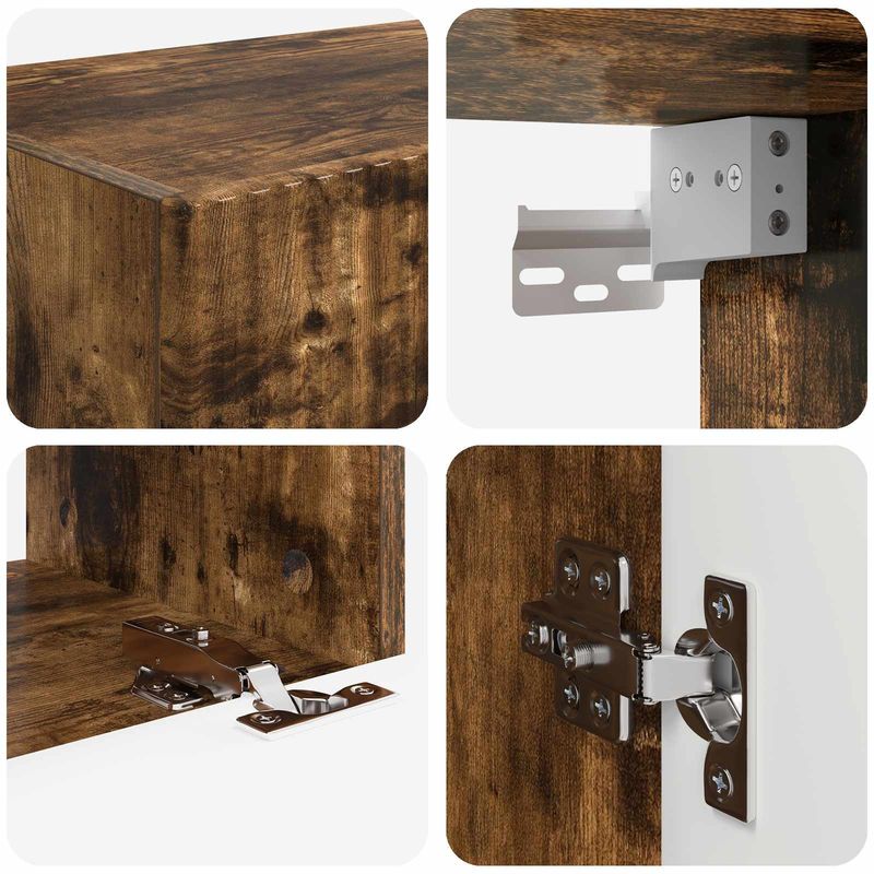 Casa si Gradina - Mobilier - Seturi de mobilier - Seturi living - Set de mobilier Stejar fumuriu 60 x 31 x 29,5 cm - Infinity.ro