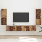 Casa si Gradina - Mobilier - Comode si corpuri - Comode - Set comoda TV Pe perete 4 pcs Lemn vechi Lemn compozit - Infinity.ro