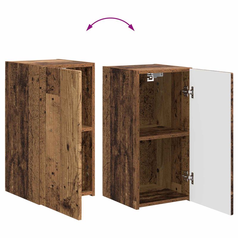 Casa si Gradina - Mobilier - Comode si corpuri - Comode - Set comoda TV Pe perete 4 pcs Lemn vechi Lemn compozit - Infinity.ro